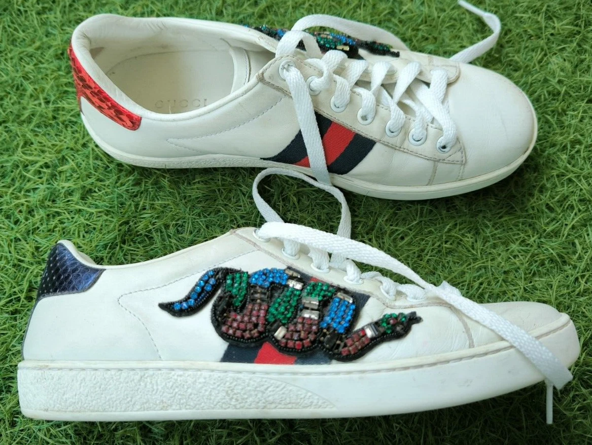Baskets femme Gucci Ace Kingsnake 460203 taille EU 37 US 7