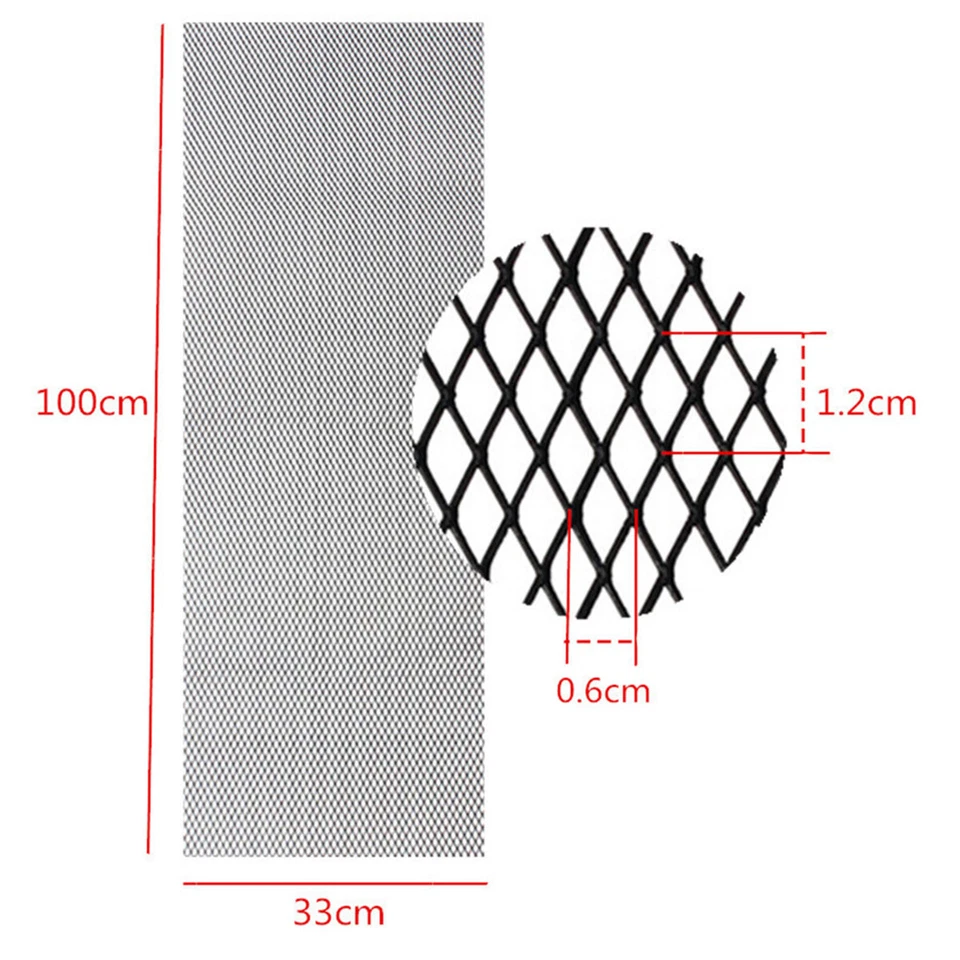 Cubierta de rejilla de malla de aluminio para parachoques de automóvil capó ventilación rombo rejilla red 40x13 pulgadas Foto 2 de 4