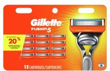 GILLETTE FUSION 5 12-PACK CARTRIDGES (NEW SEALED PACKAGE)