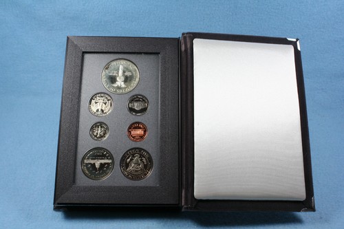 1989 Prestige 7 Coin Proof Set With Congress Commemorative 90% Silver Dollar - Picture 3 of 8