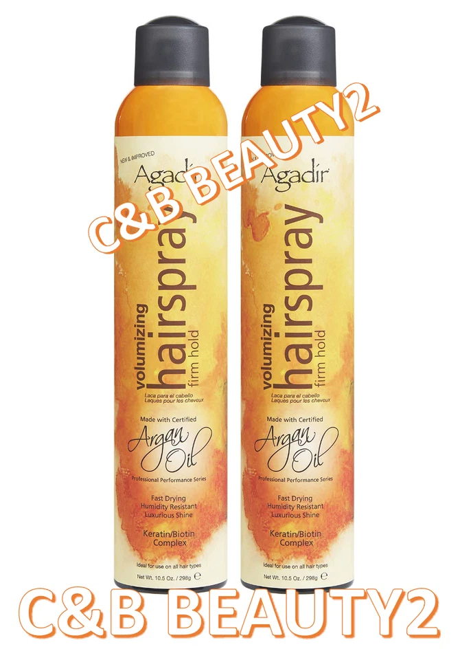Spray para el cabello Agadir aceite de argán sujeción firme voluminizador 10,5 oz (1 paquete o 2 paquetes) Foto 2 de 3