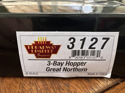 Broadway Limited N Scale #3127 3-Bay Hopper Set of 6 Cars Great Northern NIB NY - Picture 2 of 16