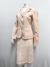 Vintage Jil Sander Jacket & Skirt Set Peach Lite Coral Tone Great Style Sz 34 36