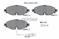 Bremsbelagsatz FÜR VW Golf VII Variant (BA5, BV5) - Textar 2568301