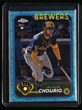 2024 Topps Chrome Jackson Chourio Logofractor Aqua RC #180/199