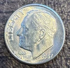 1947 D Roosevelt Dime 10C Silver Uncirculated Uncertified US Coin