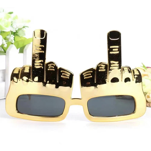 Creative Vertical Middle Finger Party Glasses Decoration Props Funny Sunglass vi - Picture 2 of 11