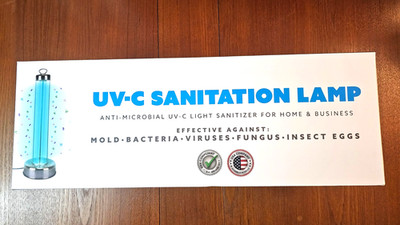 Tool Klean AeraLight Tabletop UV-C Room Sanitizer UVC Sanitation Lamp + Remote