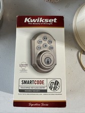Kwikset SmartCode Deadbolt - Satin Nickle New Open Box aa