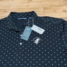 Cutter & Buck Men XL New Virtue Eco Pique Tile Print DryTec Polo Stretch