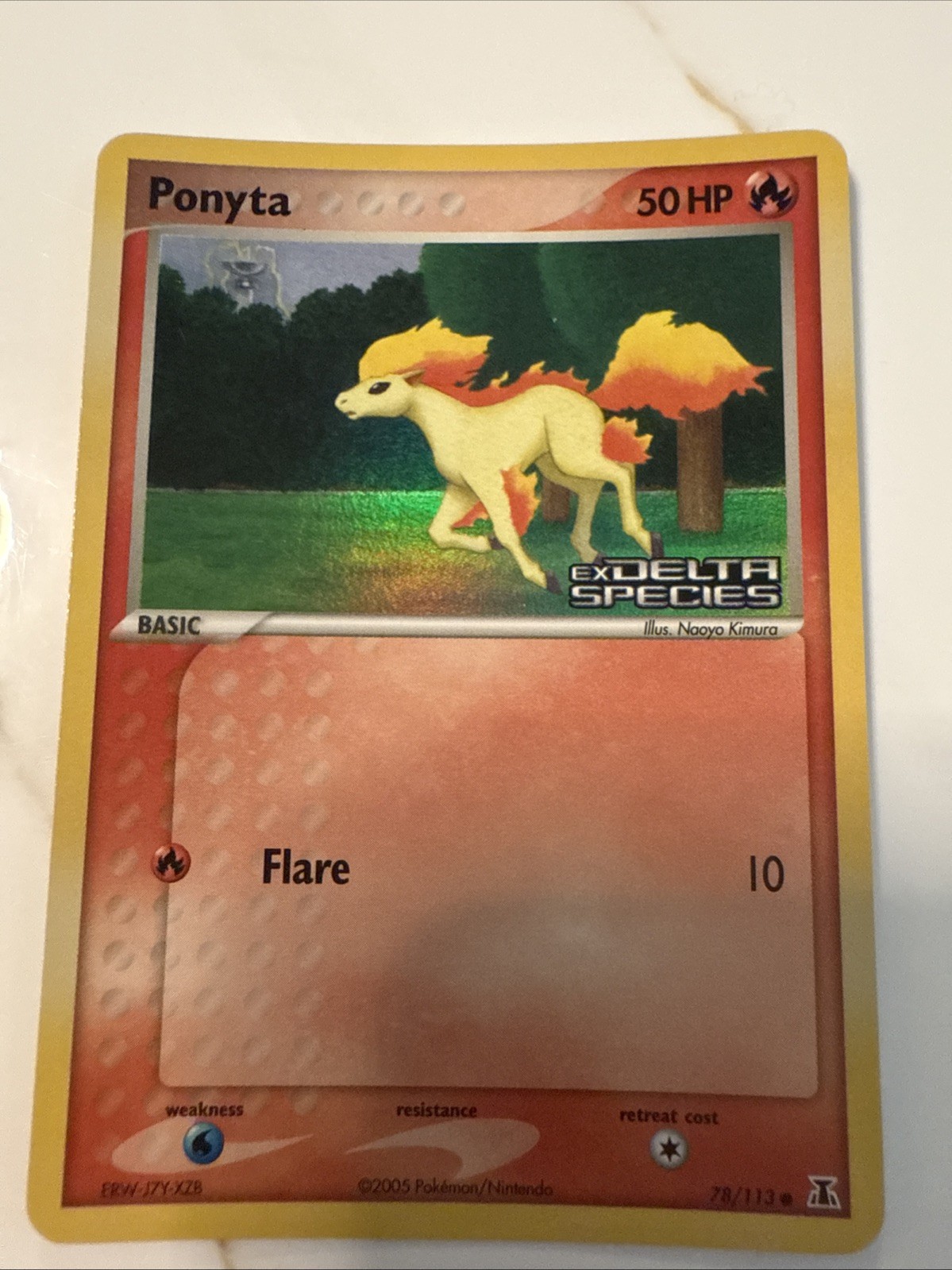 Ponyta 78/113 Rev Holo Stamped – EX Delta Species 2005 NM Pokémon TCG