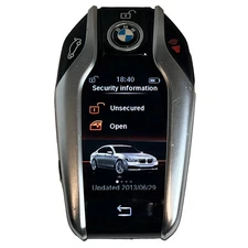 Original Oem BMW 16-19 740i 750i LCD Display Smart Screen Key Prox Remote 5 But