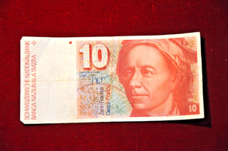 Geldschein 10 Schweizer Franken Leonhard Euler Umlaufschein