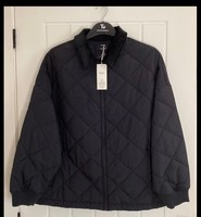 Marks and Spencer Quilted Collared Stormwear Jacket Coat Size 20 Black Bnwt