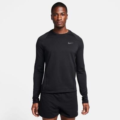 Nike Herren Therma Fit Element Langarmshirt Rundhals schwarz