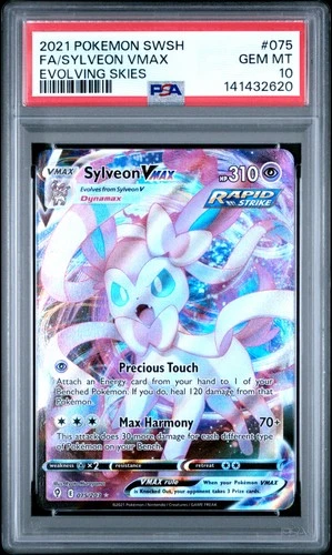 PSA 10 Sylveon Vmax #075 2021 Pokemon Sword & Shield Evolving Skies 141432620