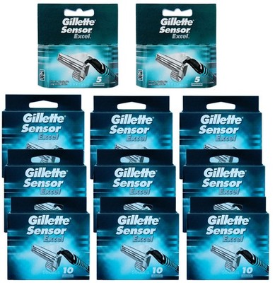 100 Gillette Sensor Excel Rasierklingen 100 Stück Klingen 9x 10er + 2x 5er OVP 