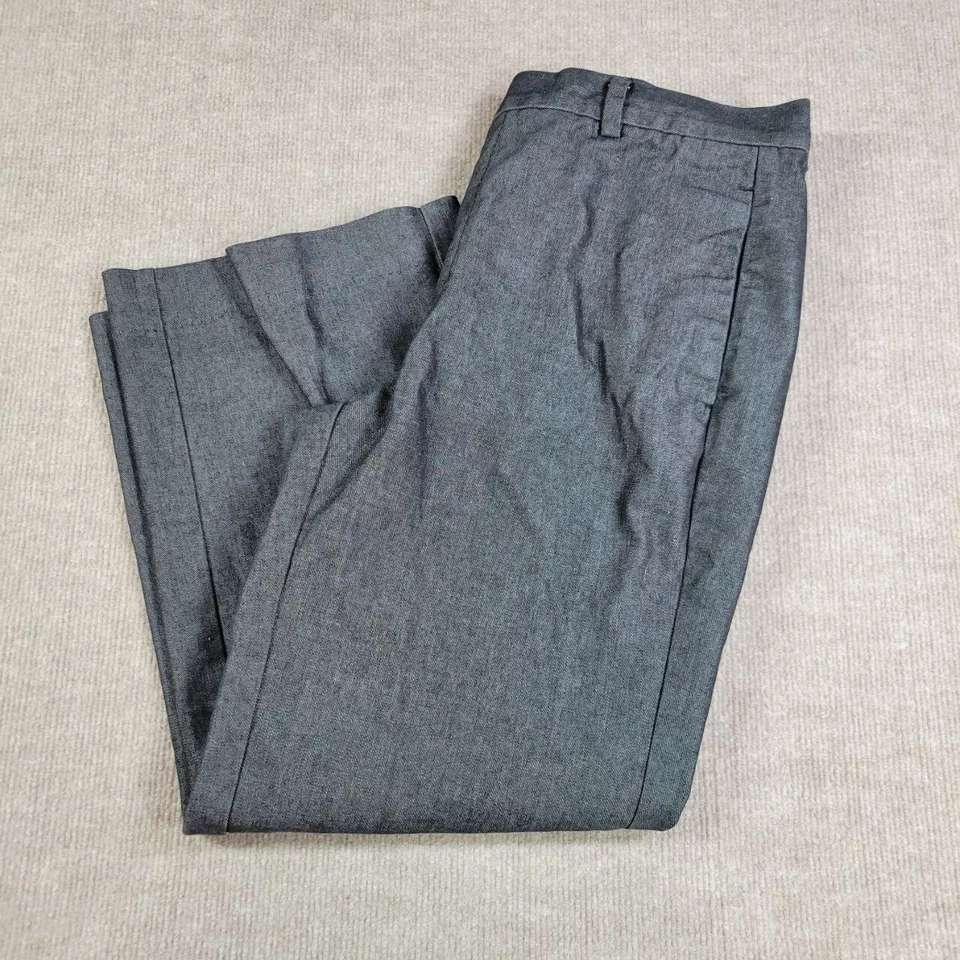 Banana Republic Dress Pants Mens 32x26 Gray Straight Leg Flat Front Trousers - Image 2 of 4
