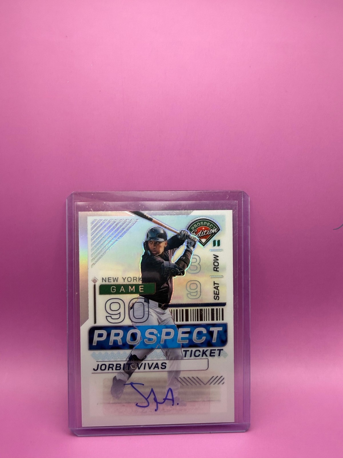 2024 Panini Prospect Edition #97 Jorbit Vivas Silver Signatures Holo