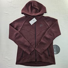 Nike Tech Fleece Jacket Maroon Red Hooded FB8338-652 Women's Size Medium