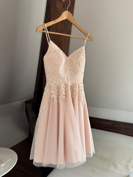 Kleid (JJs House) Farbe: Rosa/rose Glitzer Grösse XS/S mit Schnürung 