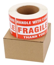 10000 ( 20 Roll ) 3 x 5 Fragile Handle With Care Stickers Shipping Mailing Label