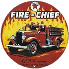 VINTAGE TEXACO FIRE CHIEF GASOLINE PORCELAIN SIGN MOTOR OIL GAS STATION PUMP