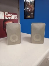 Realistic Silver Minimus-7 Speaker Pair Made In Japan