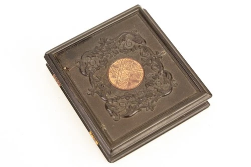 Fancy Antique 6th Plate 2.75 x 3.25" Molded Daguerreotype Union Case V26