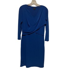 Ann Taylor Cobalt Blue Jersey Knit Stretch Dress Size 8