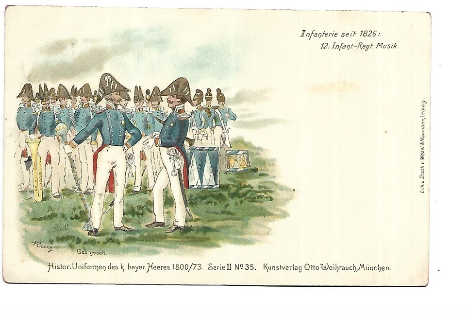 ALLEMAGNE HISTOR UNIFORMEN DES BAYER HEERES 1800/73 INFANTERIE SEIT 1826 - Photo 1/1