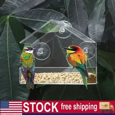 Outdoor Window Bird Feeder - Strong Suction Cups, Weatherproof, Easy Clean