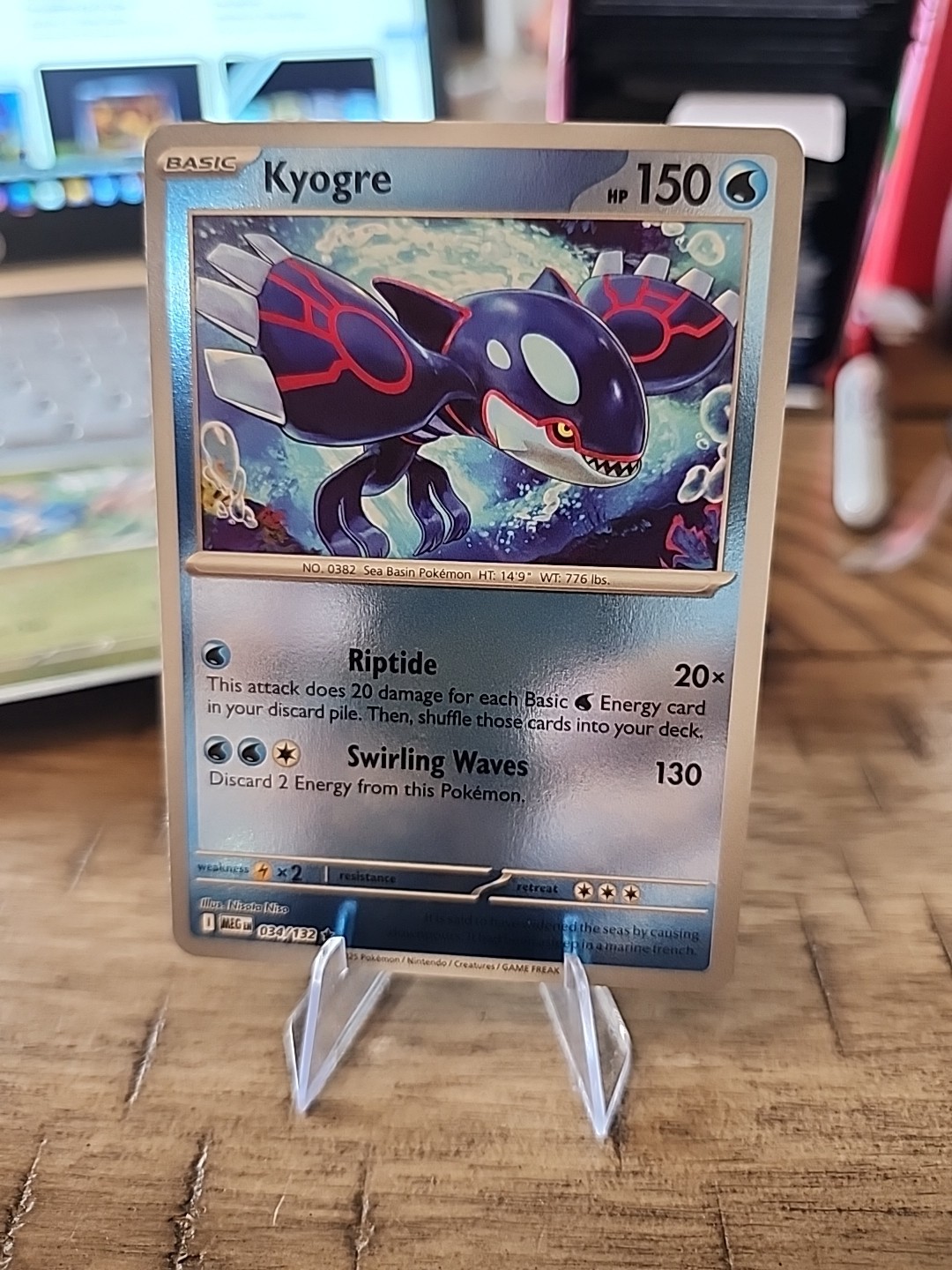 Kyogre 034/132 Me01: Mega Evolution Reverse Holo NM