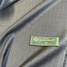 Loro Piana 365 Suiting Fabric 3.0m - Super 130'S Wool - Blue-Grey Shadow Stripe