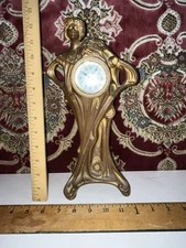 Vintage Art Noveau Brass Clock  Seth Thomas