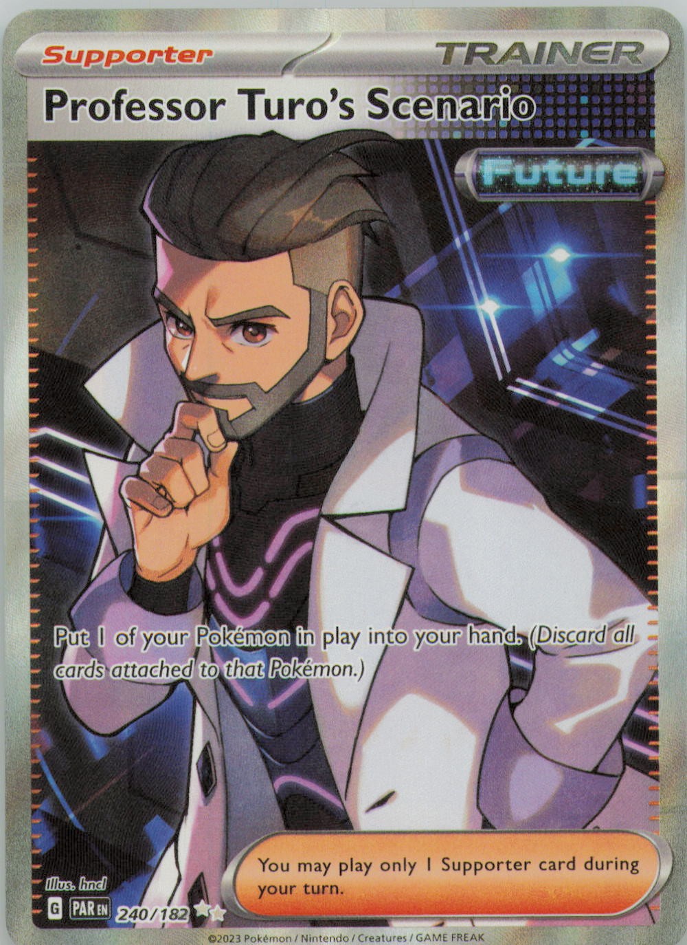 PROFESSOR TURO'S SCENARIO 240/182 UR PARADOX RIFT POKEMON HOLO NM