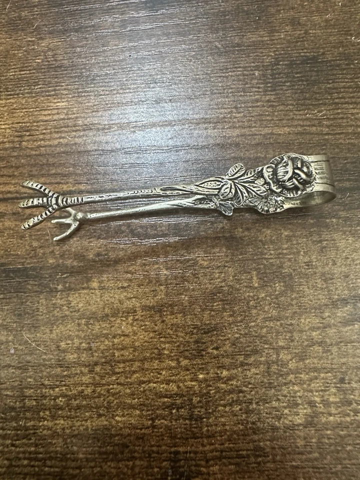 Vintage Antique sugar tongs, 800 silver, claws! Fast Free Shipping - Image 4 of 4