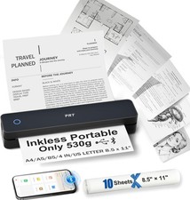 Inkless Portable Printer Travel Wireless Thermal Printer