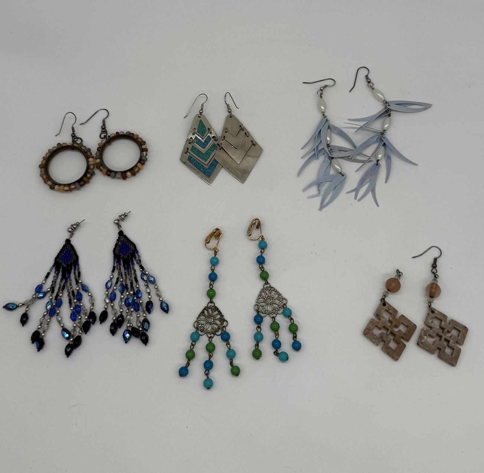 Boho Dangle Earrings Lot – Unique Statement Pieces - image 1