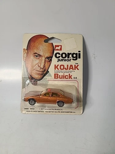 Vintage Corgi Jr Die Cast 1977 Kojak TV Series 68 Buick Police Car Toy NIP!!