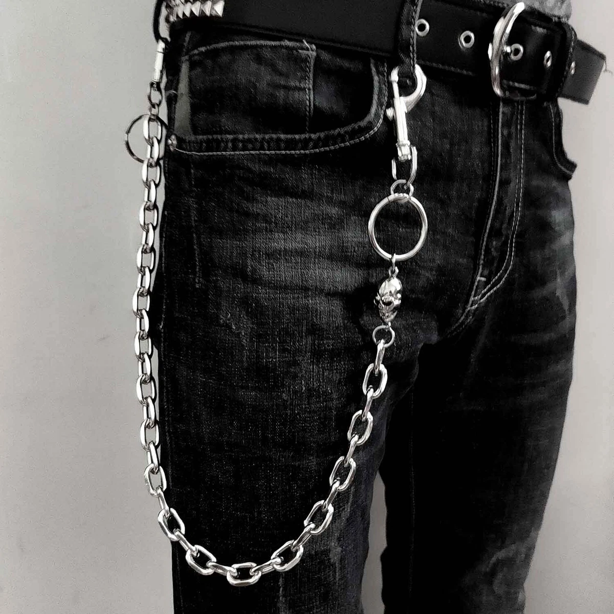 Jeans Rock Hip Hop Decor- Men's Hanging Wallet Waist Belt Chain Pants  Trousers