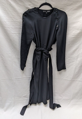 proenza schouler black dress Proenza Schouler Federica Micropleated Knit Dress, Black, Women's, Large, Casual & Work Dresses Knit Dresses main image 0