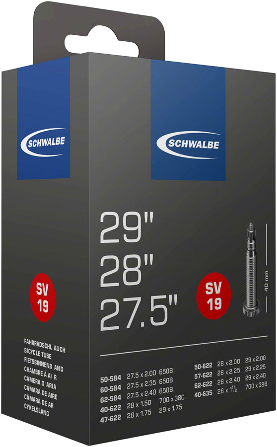 Трубка Schwalbe для фрирайда - 27.5/27.5+ x 2,1 - 3, 40 мм клапан Presta