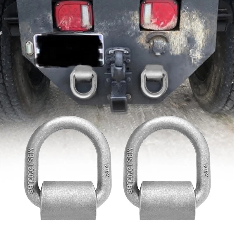 12pc Weld on Heavy Duty Trailer Truck D Ring Tie Down Anchor 1/2" Forged D Ring - image 3 of 4