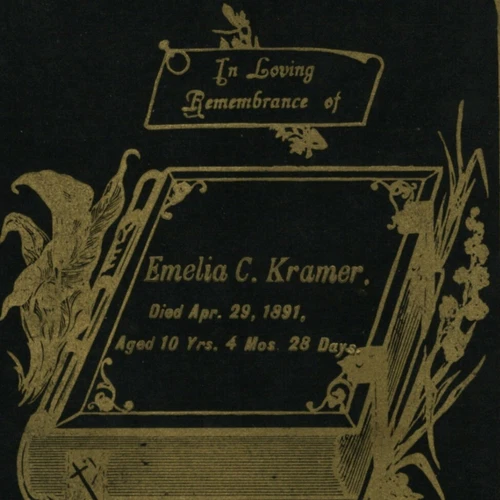 Vtg. 1891 Dead Child Funeral Mourning Cabinet Card Kramer Death Curiosity Oddity