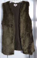 Faux Fur Jolt Vest Womens Vintage Euc Size Xlg Brown Style T068fh5e