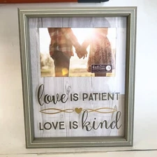 Shadow Box Picture Photo Frame Standing Love Is. 8"x10” Home Decors, 4x6 Photos,