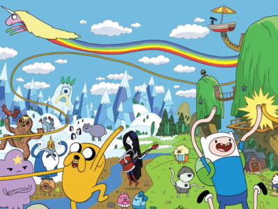 V3318 Adventure Time Cartoon All Characters Cool Art Decor WALL