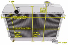 1968-1973 Datsun 510 All Aluminum 3 Row Dr Champion Radiator