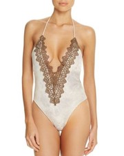 Blue Life Olive Mirage Halter One Piece Swimsuit Women's Size XS L3023